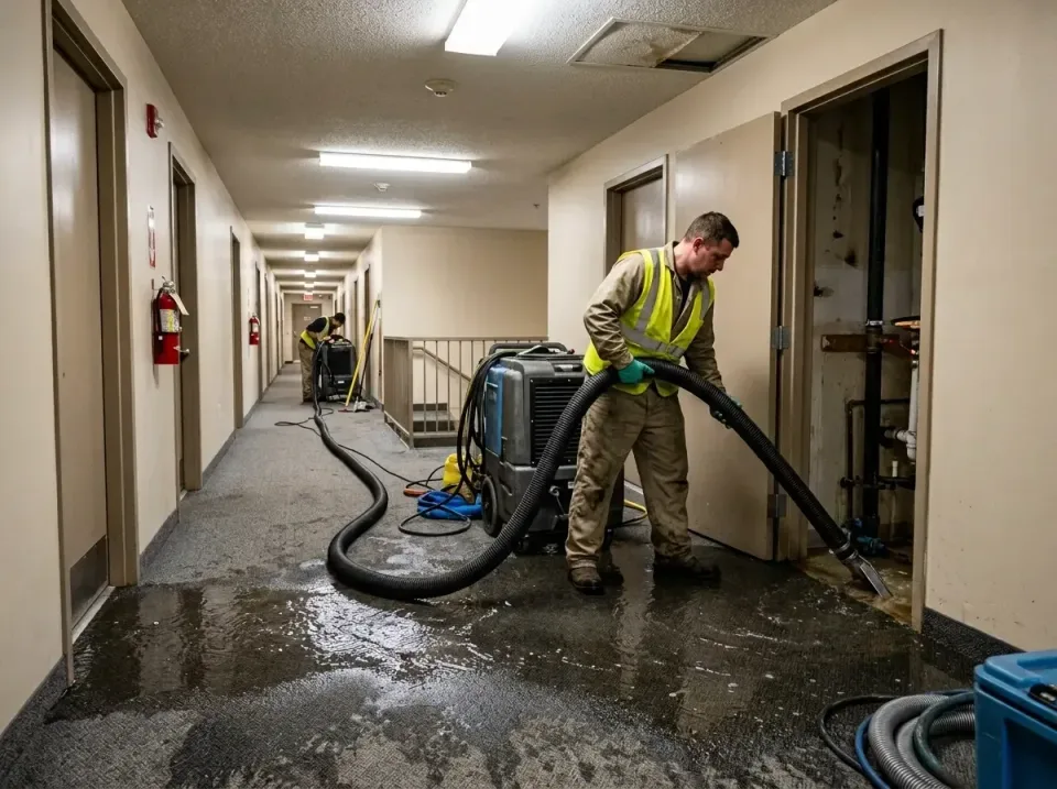 multi-unit-apartment-hallway-f-005 — frequently asked questions, Emergency Burst Pipe Water Extraction & Removal in Lorenz P…